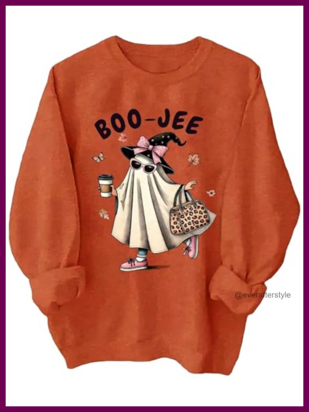 Funny Ghost Graphic Sweatshirt Women Halloween Pullover Crewneck